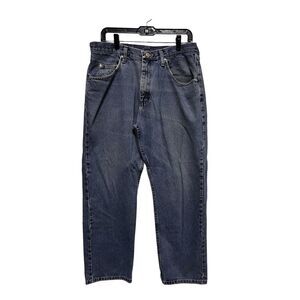 CCM) Wrangler Authentics Jeans‎ Mens 34x30 Relaxed Straight Denim Blue 34w 30L